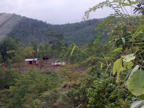 A Burma Army camp seen by the FBR team while doing reconnaissance.