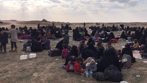 ISIS families who have fled Baghouz