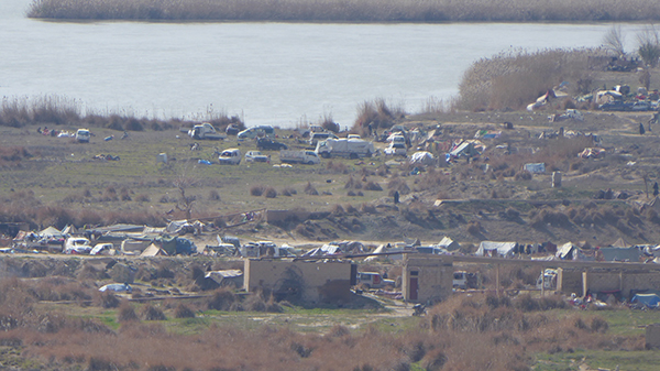 Up against the Euphrates River