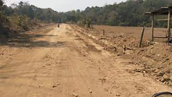 More of the road under construction by the Burma Army.