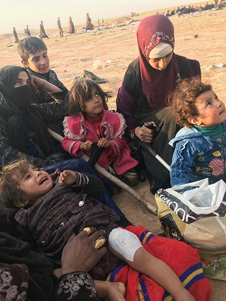 Wounded ISIS children