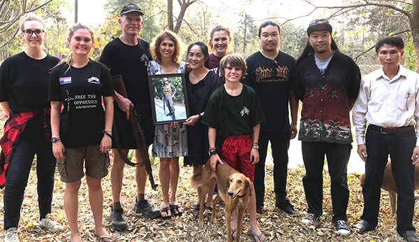 Col. Prachon’s family and daughter-in-law Brett.