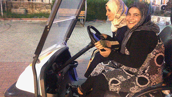 Eman right before the gulf cart incident.