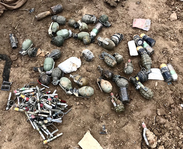 Grenades found in Baghouz.