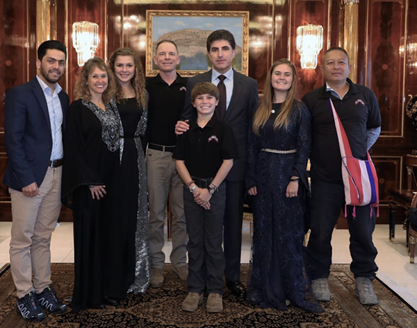 President Barzani with the Eubank family and Eliya and Dilshad from FBR.