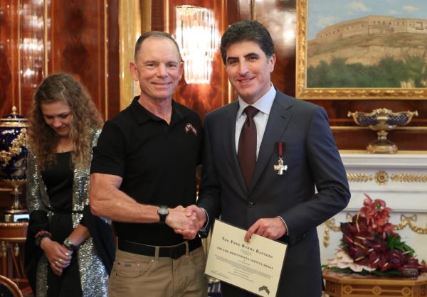 President Barzani with FBR Meritorious Service Medal.