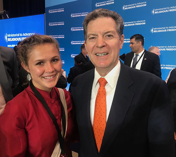 Ambassador Sam Brownback and Suu.