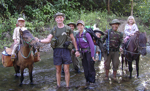 The Eubank family while on mission in Burma.