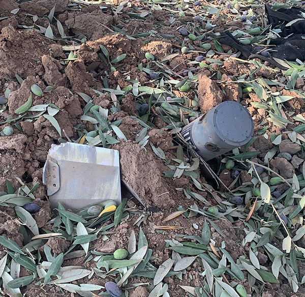 A munition from the Turkish drone on 23 Oct. 2019