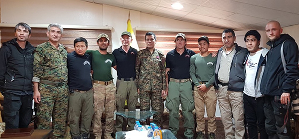 Some of the FBR team meeting with the SDF General.