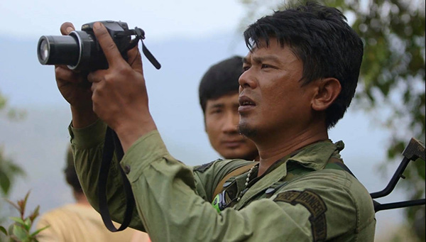 Zau Seng filming in Burma