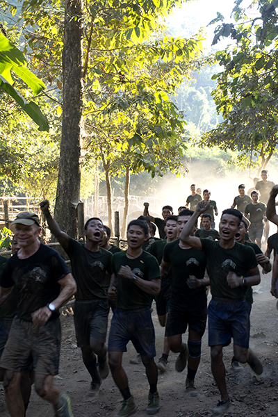 Dave Eubank leads the rangers during the annual Ranger Run