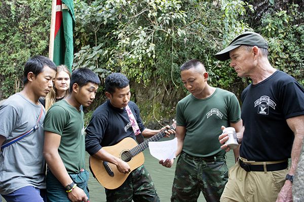 Kachin rangers singing a Kachin song