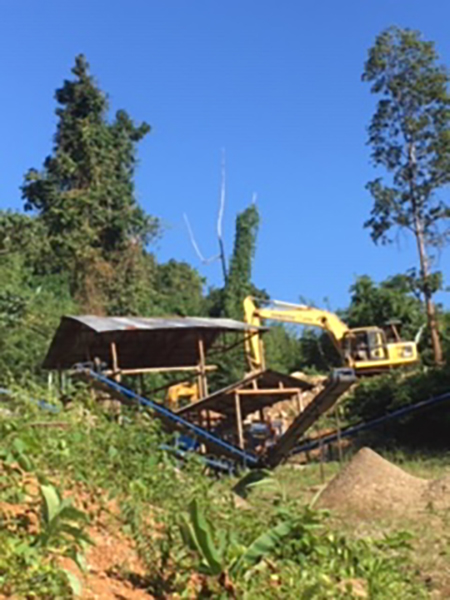 Burma Army construction vehicles