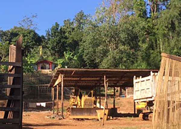 A Burma Army bulldozer in Hsaw Mee Lu