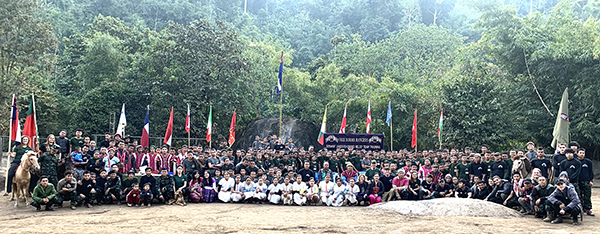 The new rangers, instructors, and guests at the ceremony