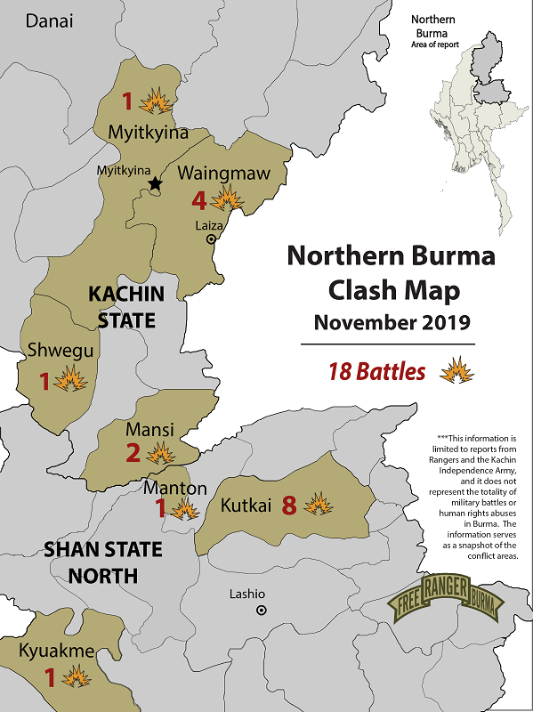 Northern Burma Clash Map November 2019-01