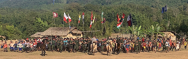 Rangers and villagers at the end of the program