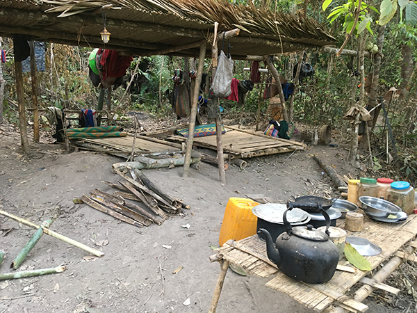 IDP living space in the jungle