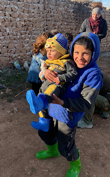 Shoes and socks for Idlib children