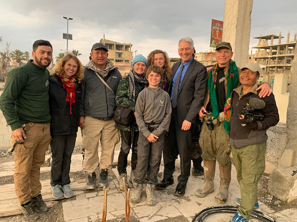 At the church being rebuilt in Raqqa 