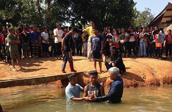 The baptism of a new believer