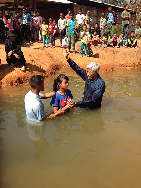 The baptism of a new believer