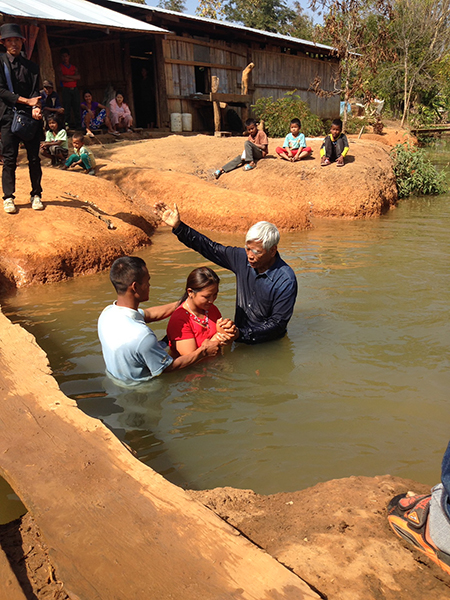 The baptism of a new believer