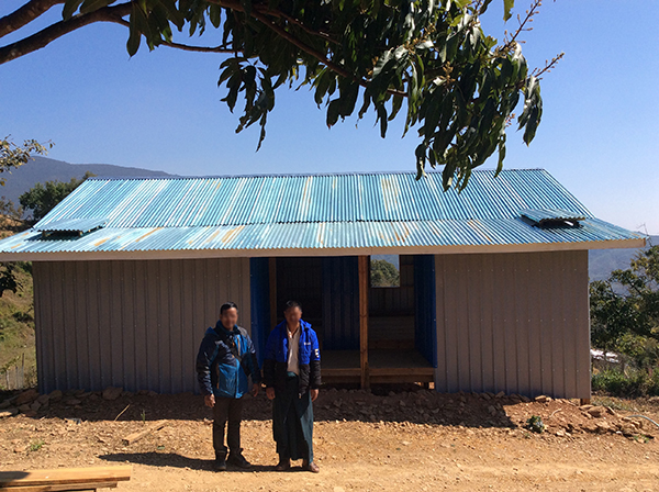 Visiting a school that the Rangers helped support through providing tin roofing last year