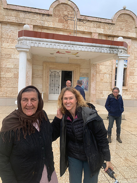 With new friends at a Syriac church that is still functioning