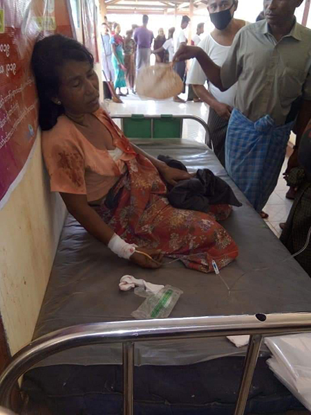 One woman wounded in the attack in Arakan State