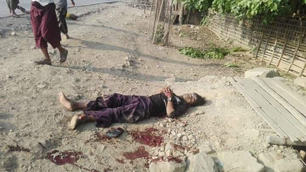 One of the victims from the attack in Arakan State