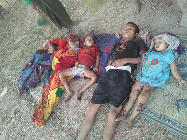 Chin children who died in the Burma Army bombing.