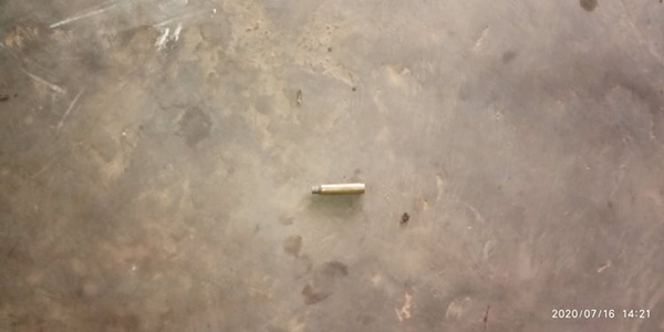 A bullet found at Naw Mu Naw's home.