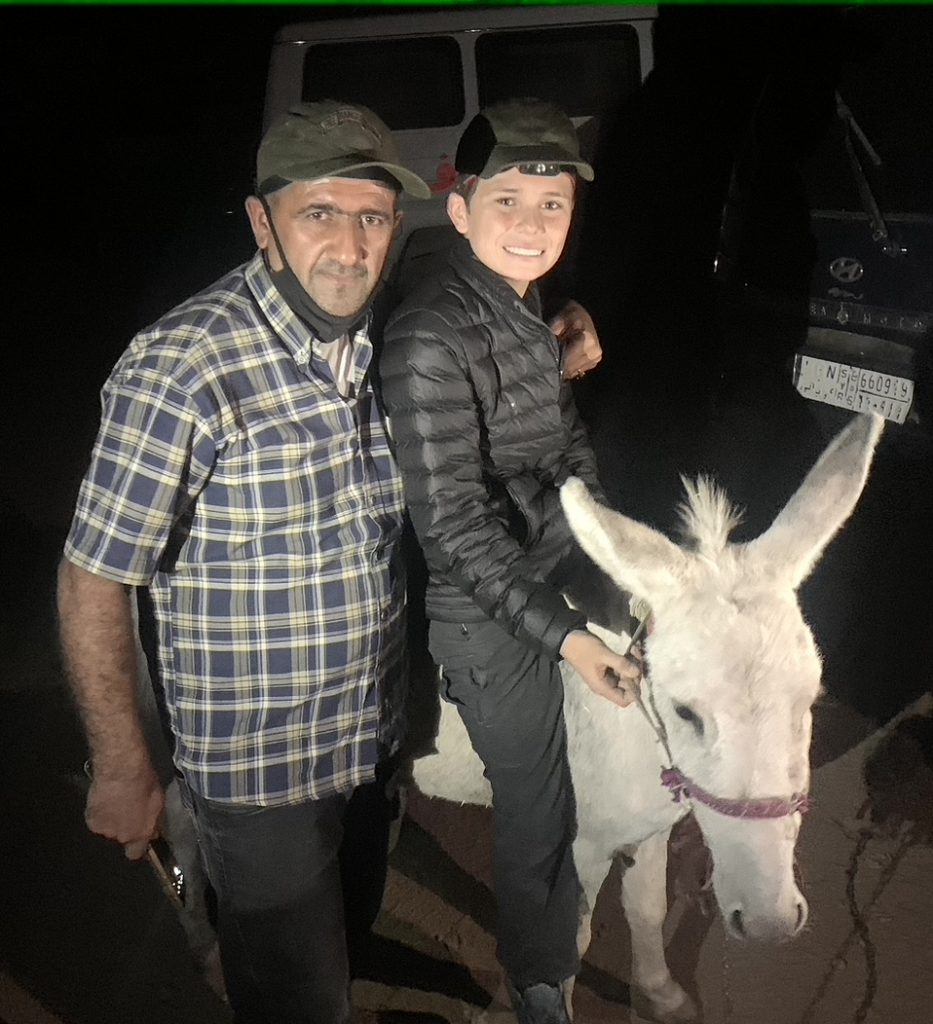 Hakeem, Snowflake and Peter at Donkey House