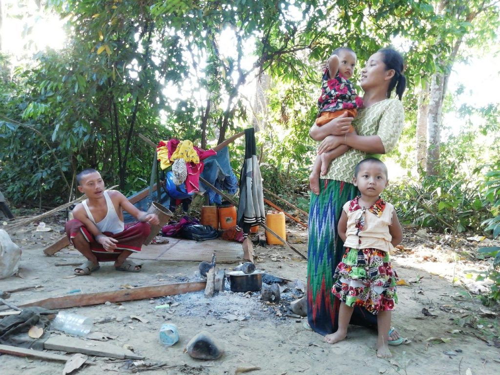 Family hiding from the Burma Army