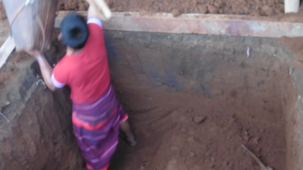 Villager digs a bunker under his home