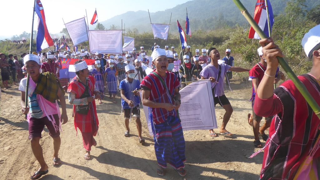 villagers march in protest - list of grievances