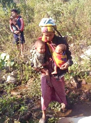 Villagers fleeing Keh Der between 17 -21 January