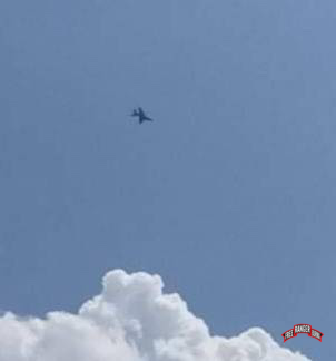 Burma Army fighter jets flying over Dooplaya District