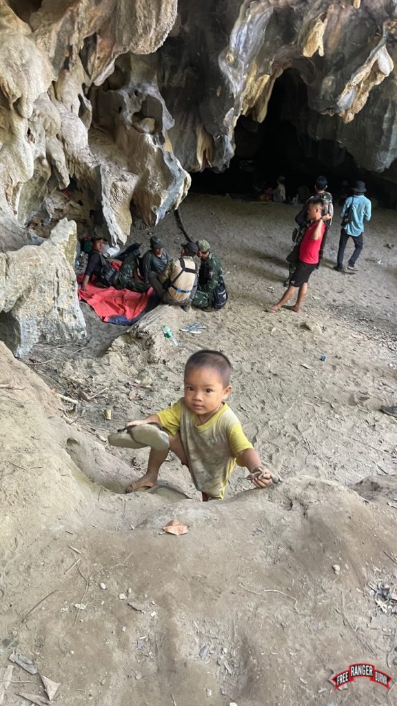 little boy in cave